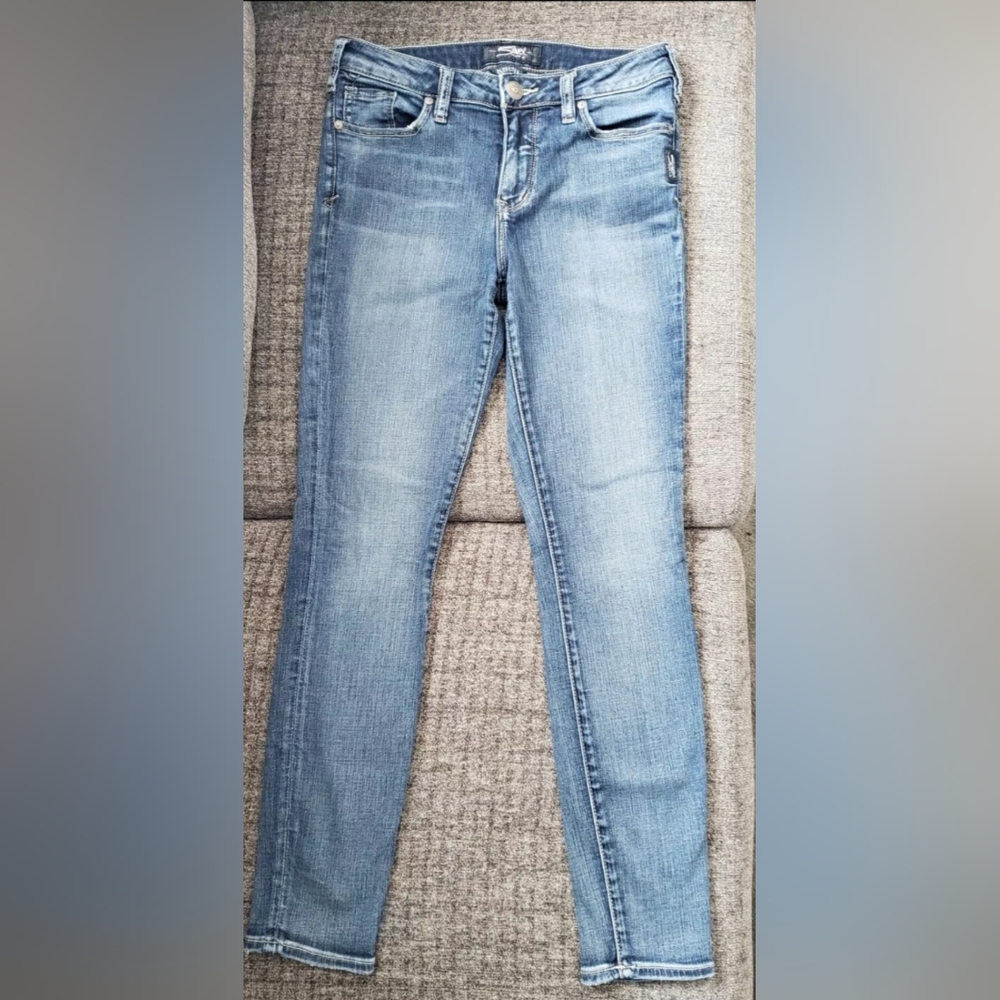 Silver Bleecker Slim Skinny Blue Denim Jeans Womens Cotton Size W26 L27